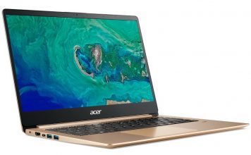Máy tính xách tay Acer Swift 1 (2018) có thiết kế đẹp, thời lượng sử dụng pin dài May tinh Acer Swift 1 chuan